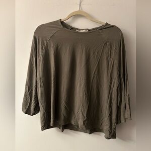 Olive Green Mimu Maxi Top